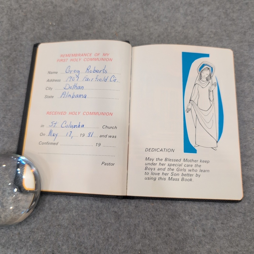Marian Childrens Mass Book Regina Press Sister Mary Theola Black Hardcover 1974 - Picture 4 of 6